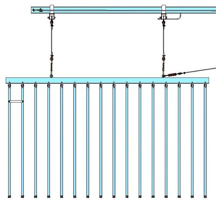 Diagrama de ingeniería de un panel de división para caminadores para caballos.